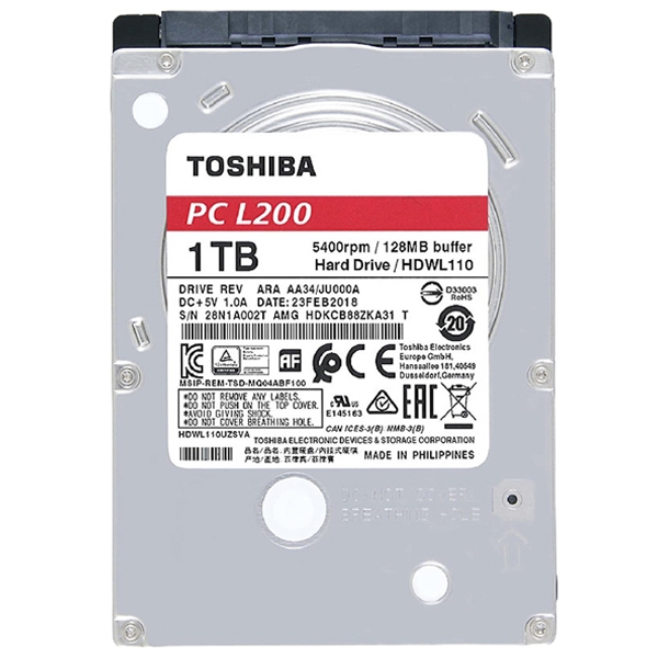 Toshiba PC L200 1TB 2.5" Laptop Hard Drive